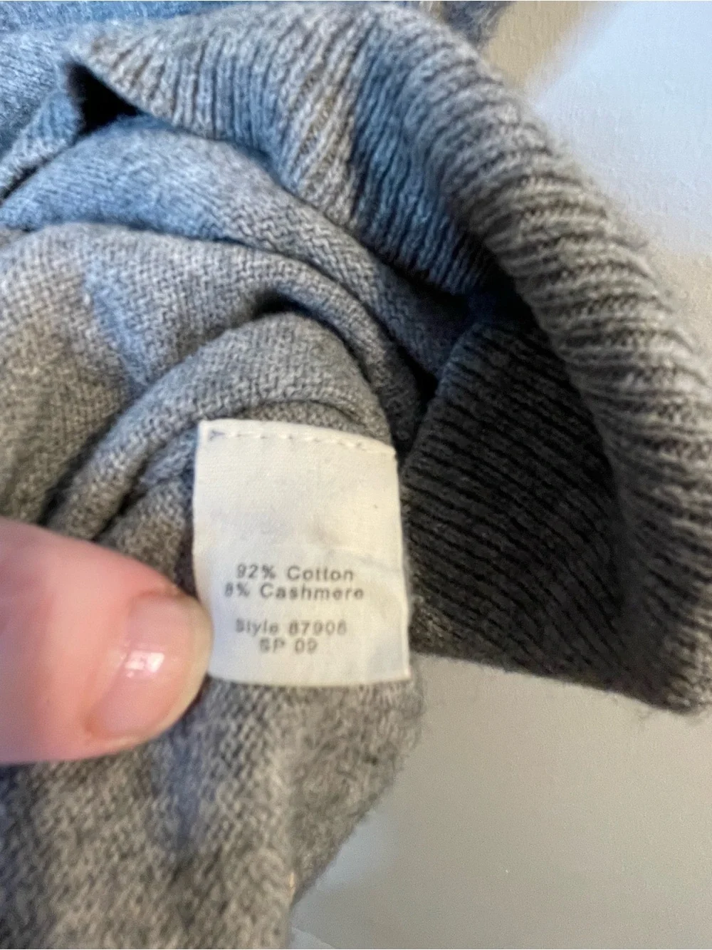 J. Crew gray cotton-cashmere sweater vest L